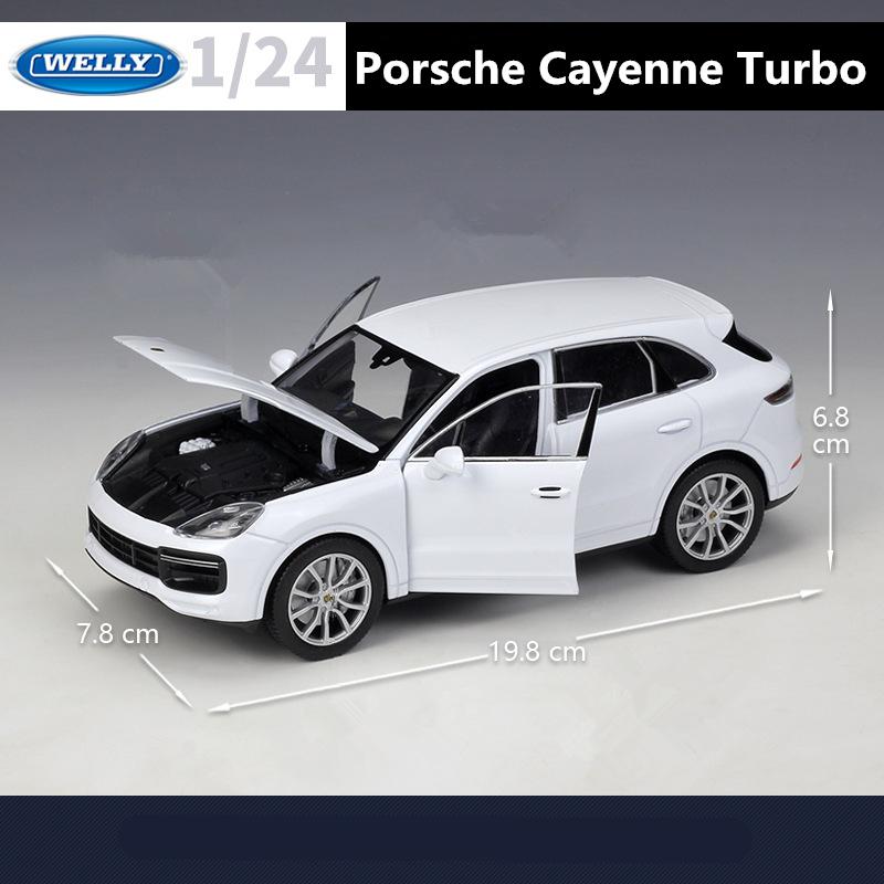 Welly 1/24 Porsche Cayenne Turbo SUV Alloy Car Model Diecast Metal Off-road Vehicles Car Model High Simulation Children Toy Gift