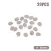 20Pcs Fishing Spinner Blades Metal Waterdrops Shape Spoons Plaice For Tackle Craft Bait Tool Lure Diy Hard Bait Accessories