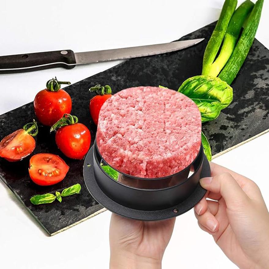 Mașină de presat pentru hamburger pentru carne, formă rotundă, antiaderentă, chifteluțe de burger umplute, grătar de vită, mașină de presă pentru plăcinte, accesorii de bucătărie
