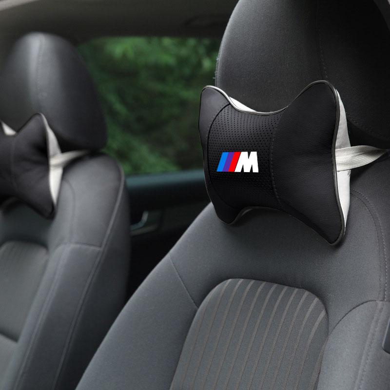 Tetieră Scaun Auto Logo Auto Pernă de Gât Accesorii Auto Pentru BMW M E34 E36 E60 E90 E46 E39 E70 F10 F20 F30 X5 X6 X1 M3 M5 M6 E71 F01 F02 F87