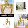 Resin Heart Figurine Decorative Statues Figurines For Home Office Shelf Desktop Top Sale