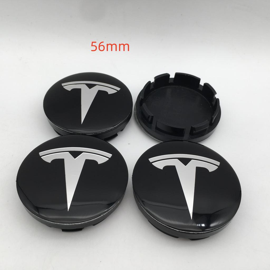 AAAIK1 20pcs 56mm 60mm 68mm For Tesla Model 3 Model Y Model S X Car emblem Wheel hub Center Cap Badge covers Decals Styling accessories