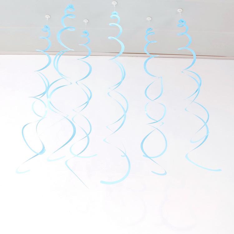 Festival & Birthday Swirl Ceiling Decorations: Hanging PVC Ornament for Windows, Corridors, and More.