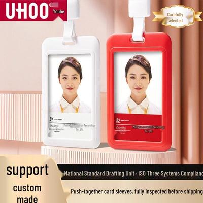 Multifunctional Sliding Cover Card Holder for IDs and Name Tags