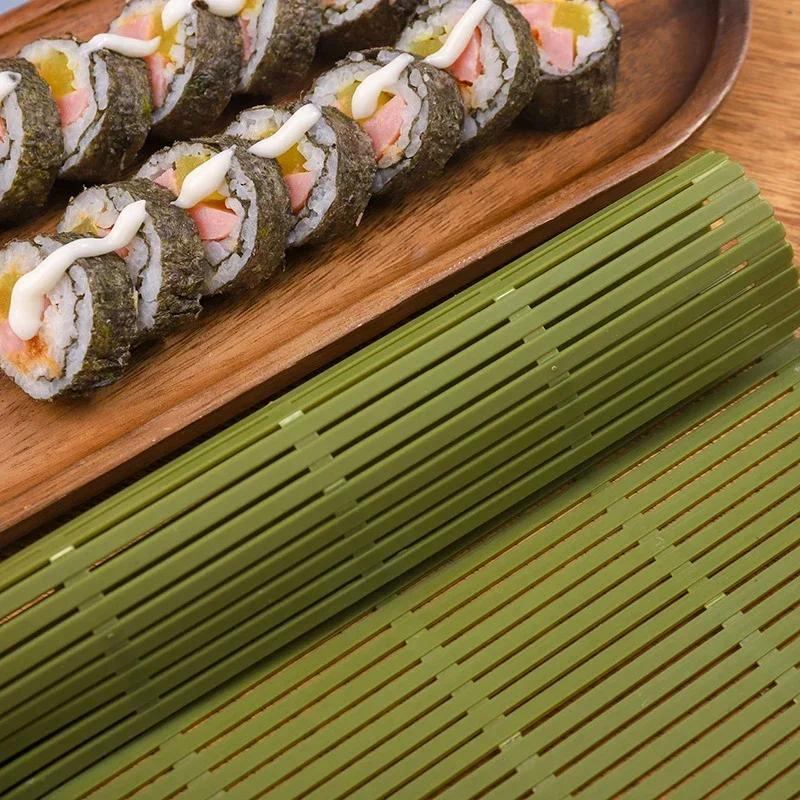 1pc Sushi Roller Japanese Style Food Grade Plastic Curtain Nori DIY Onigiri Rice Curtain Kitchen Nori Plastic Sushi Roll Molds