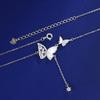 Collier Animal Papillon à Franges Chaîne de Clavicule Vent Ins Féminin Bijoux Pendentif Col Tempérament Premium