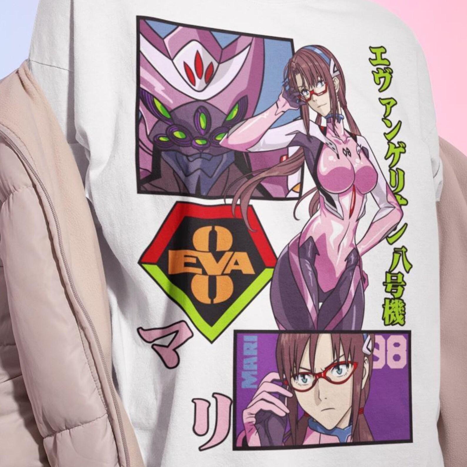Mari Makinami Anime Shirt – Evangelion Tshirt,EVA Tee,Makinami Sweater 2XL