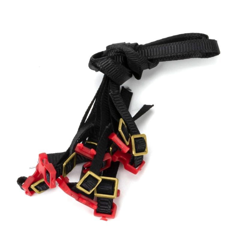 

5PCS R/C Crawler Luggage Rope Roofrack Ropes Upgrade Accessories Remote Control Vehicle Part for 1/10 Crawler Car SCX10 1 червоний