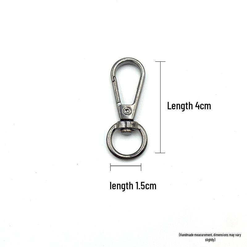 Round Tail Spring Metal Hook Keychain Jewelry Pendant Bag Accessory.
