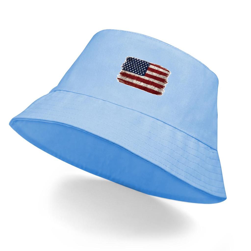 Amerika Sterne und Streifen Print Fischerhut , Patriotischer USA Flagge Fischerhut Faltbar Frühling Sonnenschutz Strandkappe