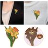 Enamel Pin Badge for Women Men, Daffodil Flower Brooch Pin 4cm