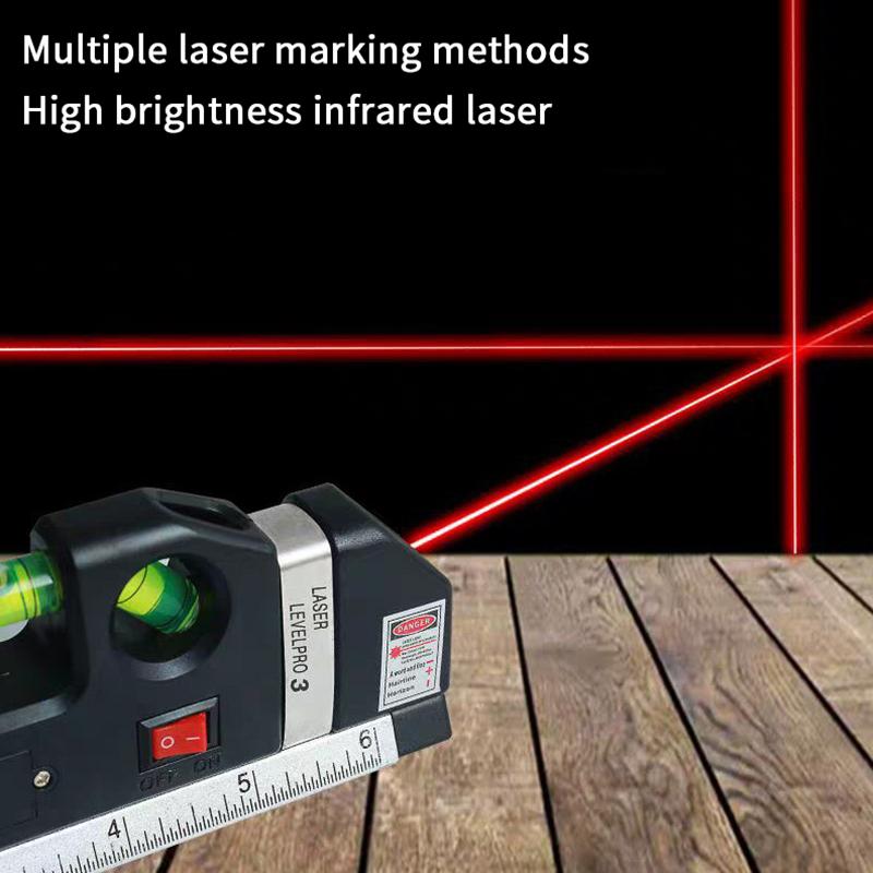 Laser Wasserwaage Linienwerkzeug Mehrzweck Laser Wasserwaage Set Standard Kreuzlinienlaser Maßband Lineal Mit Metall Stativständer