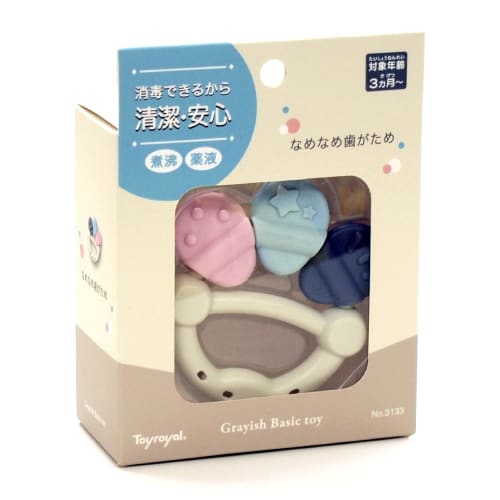 Toy Royal Grayish Basic toy Slick Teething Gray (Washable/Teeth Hardening) Disinfectable Toy (Easy to Grip/Soft) Baby Baby Dull Color