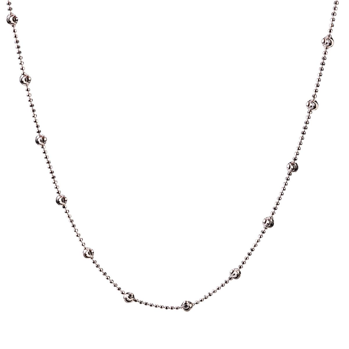 

S925 Sterling Silver Necklace, Featuring A Star-shaped Curved Blade Bead Craftsmanship, with Silver Chain and Matching Chain