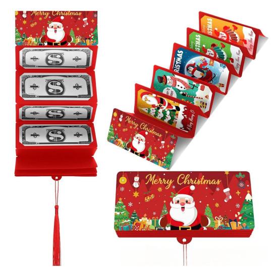 Christmas Cash Gift Envelopes 10 Slots Surprise Xmas Gift Card Holder