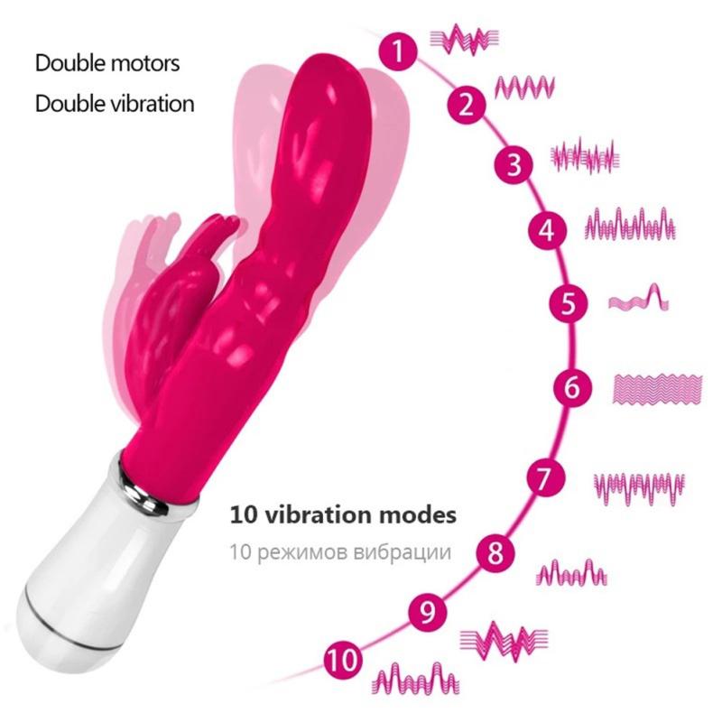 G-Punkt-Kaninchen-Vibrator, Sexspielzeug für Erwachsene, zur Stimulation der Klitoris, wasserdichter persönlicher Dildo-Vibrator