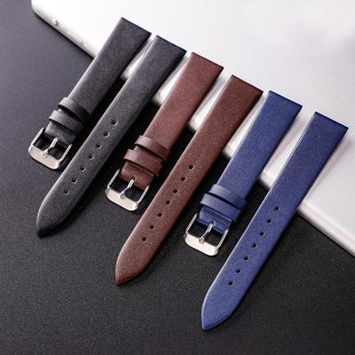 Armband 1PC Echtes Rindsleder Uhrenarmband Universal Plain Armband Frauen Männer Armband Armband 12/14/16/18/20/22mm 10 Farben