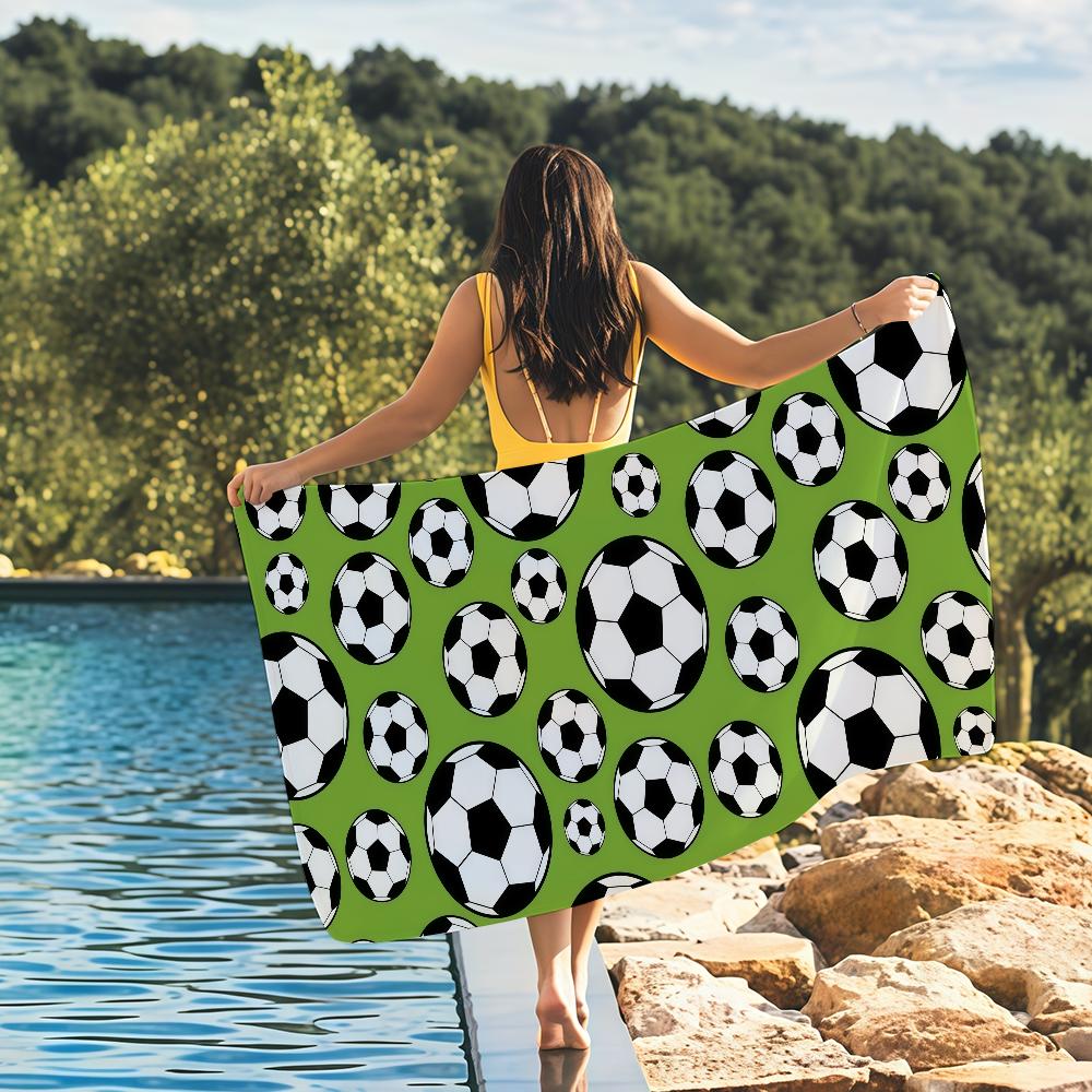 Soccer Towel Quick Drying Beach Towels Are Suitable For Swimming Pools Camping Yoga And The Gym