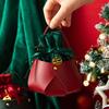 Leather Cloth Christmas Gift Bag Red Green Candy Handle Bag Christmas Tree Decorations for Home Table 2025 New Year Gift Bag