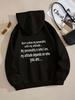 Women'S Slim-Fit Hoodie with Letter Print & Attitude Slogan - All-Season Casual Pullover Sweatshirt for Parties Festivals Casual A