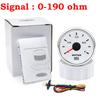 52mm Waterproof Car Boat Water Level Gauge 7 Color Backlight 0~190ohm Water Tank Gauge Water Level Meter For Liquid Level Sensor