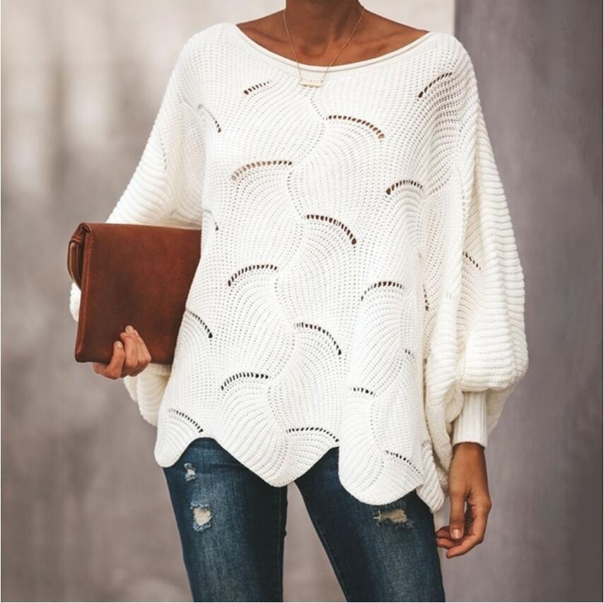 Autumn and winter new batsleeves casual loose top base sweater knitted sweater for women 3523 KTB