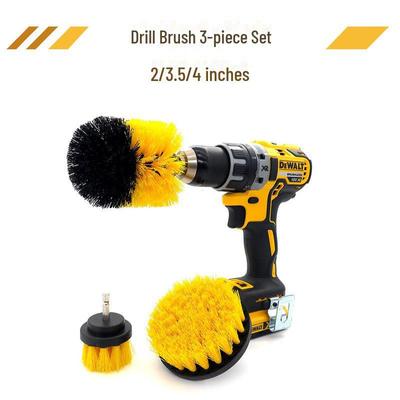 3-Piece Electric Drill Cleaning Brush Set for Cars, Discs, and Bathrooms