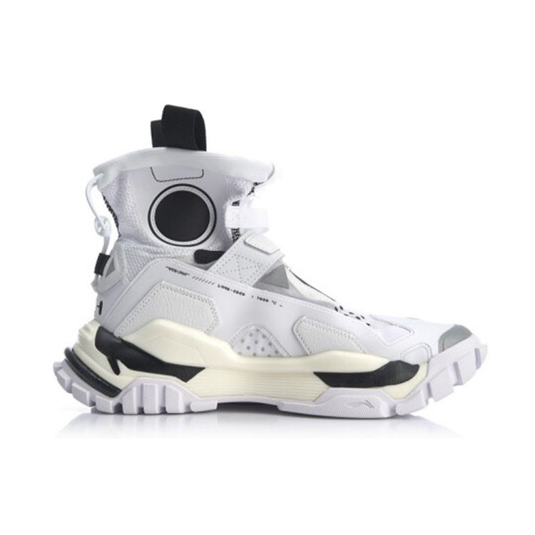 Li Ning 2.0 Hi Dw High-Top Sports Casual Shoes Unisex Sneakers White Black AGWQ006-1
