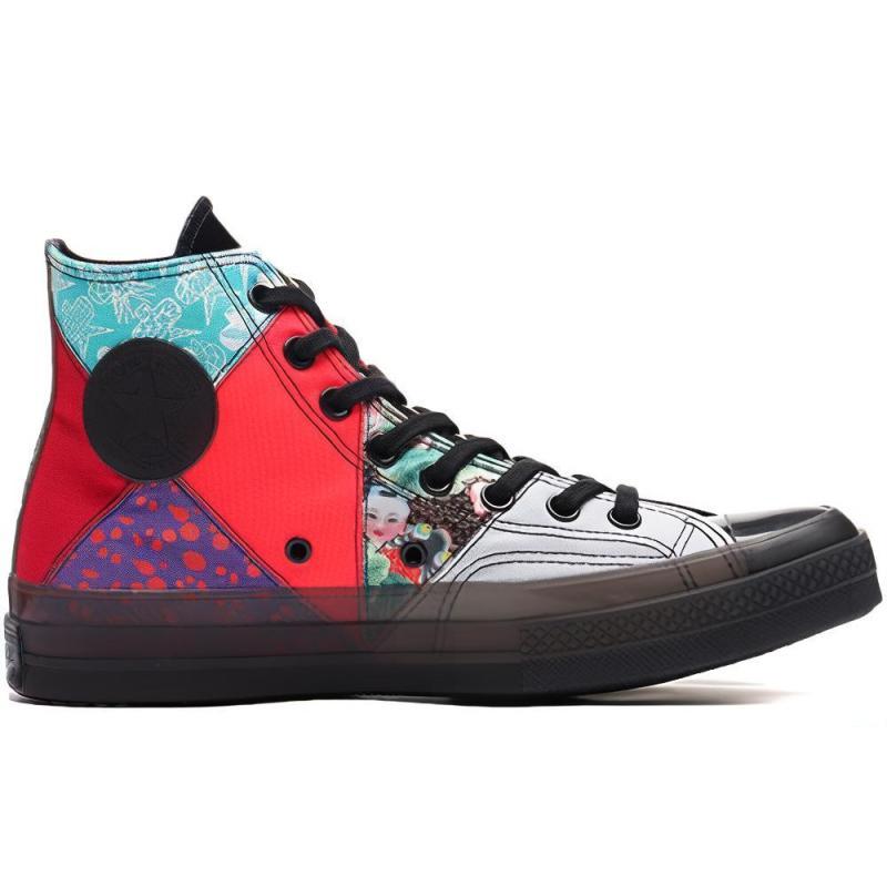 Converse 1970s Chuck Taylor All Star Lace-up Round Toe High Top Espadrilles Unisex Black, White Red
