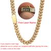 6mm 8mm 10mm 12mm Hip Hop Cuban Link Chain Necklace Fashion Jewelry Stainless Steel Chain for Men Gift Free Laser Name