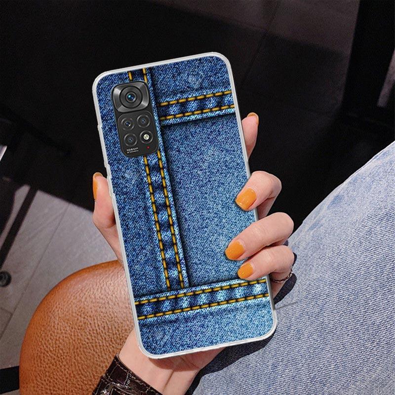 Jeans Cowboy Denim Printed Phnoe Case for Phnoe Case for Xiaomi Redmi Note 15 14 14S 13 Pro Plus 12 12S 11S 11E 10S 10 11T 5G Un