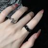 Niche Design Starlight Dark Wind Advanced Sense French Fold Open Ring Female Personality Cool Irregular