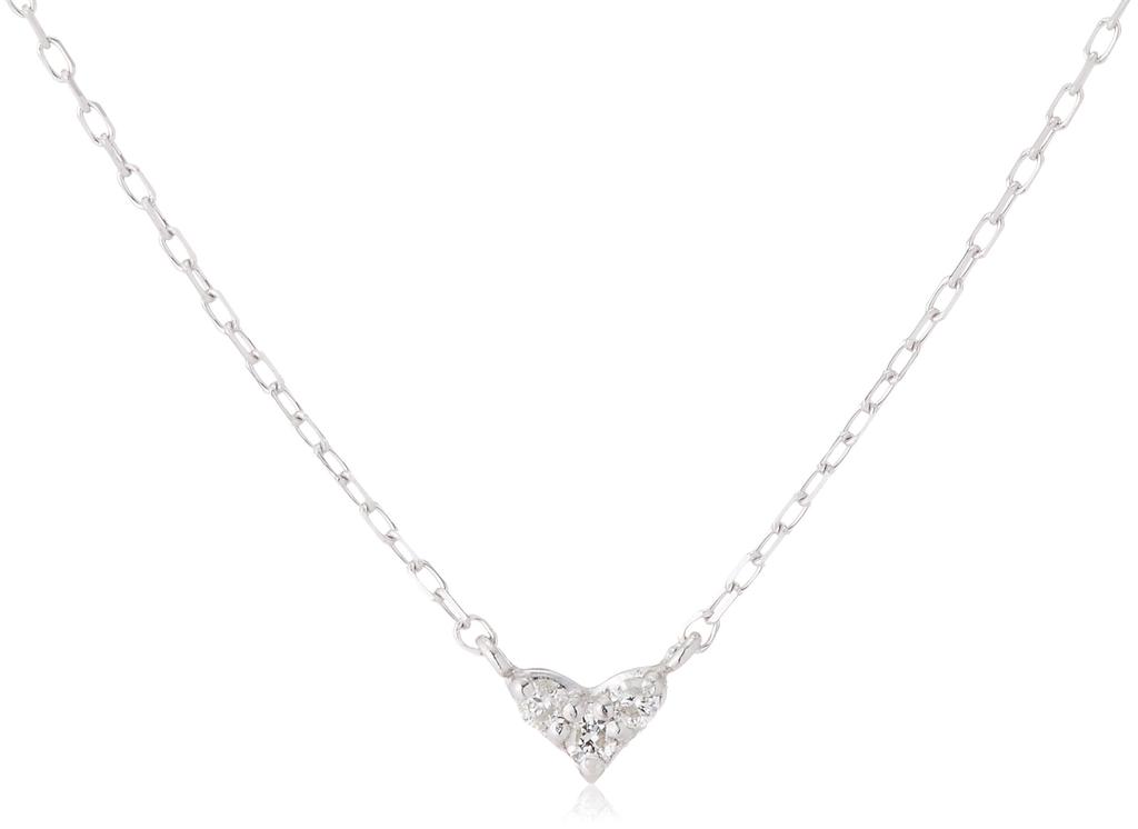 K10 White Gold Diamond Heart Necklace [Bloom] 0442-8459-0017-0000