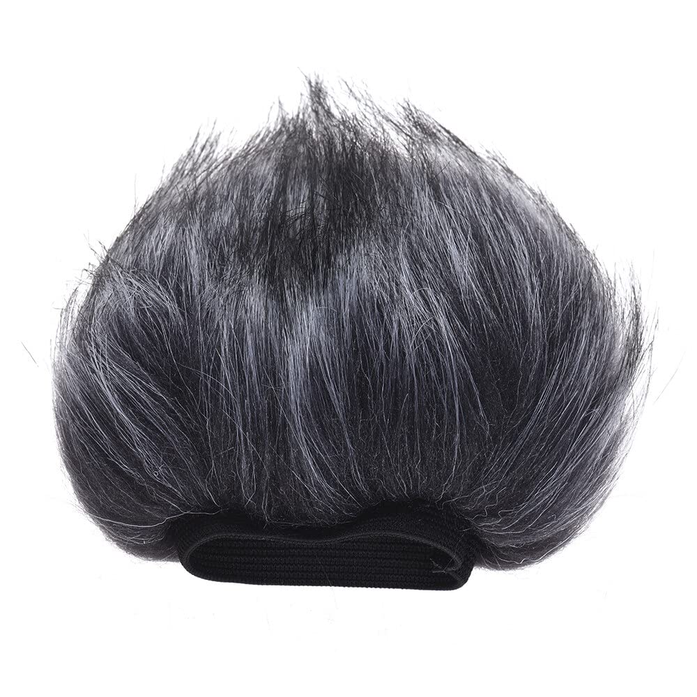 EY-M23 Faux Fur Wind Screen 12cm X 12cm for Zoom H1 H2N H4N Pro H6 D50 D100 Recorders Gray White