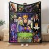 1pc Flannel Evil Queen Bed Throw Blanket Sofa Coverlet Gift Home Decorative Warm Plush Throw