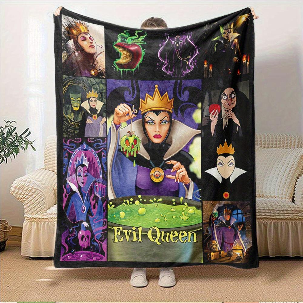 1pc Flannel Evil Queen Bed Throw Blanket Sofa Coverlet Gift Home Decorative Warm Plush Throw