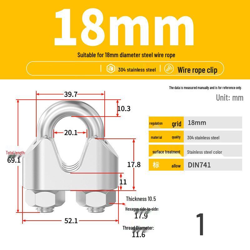 Galvanized Steel Wire Rope U-Clamps