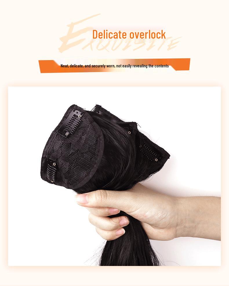 Women's Seamless Hair Extensions: 3-Piece Set for Thick, Long Curly or Straight Hairstyles