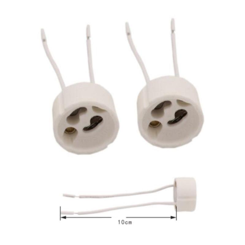 GU10 Lamp Base Socket Holder Converter LED Bulb Connector For Halogen Ceramic Light Wire Jack