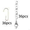 36 Pieces Christmas Ornaments Hanging Crystals Decorative Year Celebration Wreath Winter