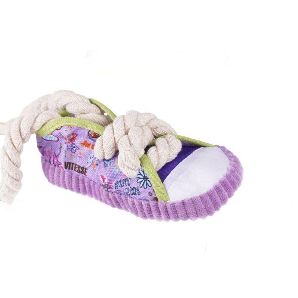 Interaktives Hundequetschspielzeug Schuhe Form Bissfest Hausschuhe Haustier Kauspielzeug Welpe Spielen