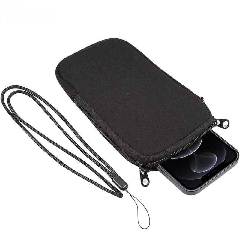 

Universal Neoprene Pouch Phone Protective Pouch Portable Waterproof Zipper Phone Pouch чорний