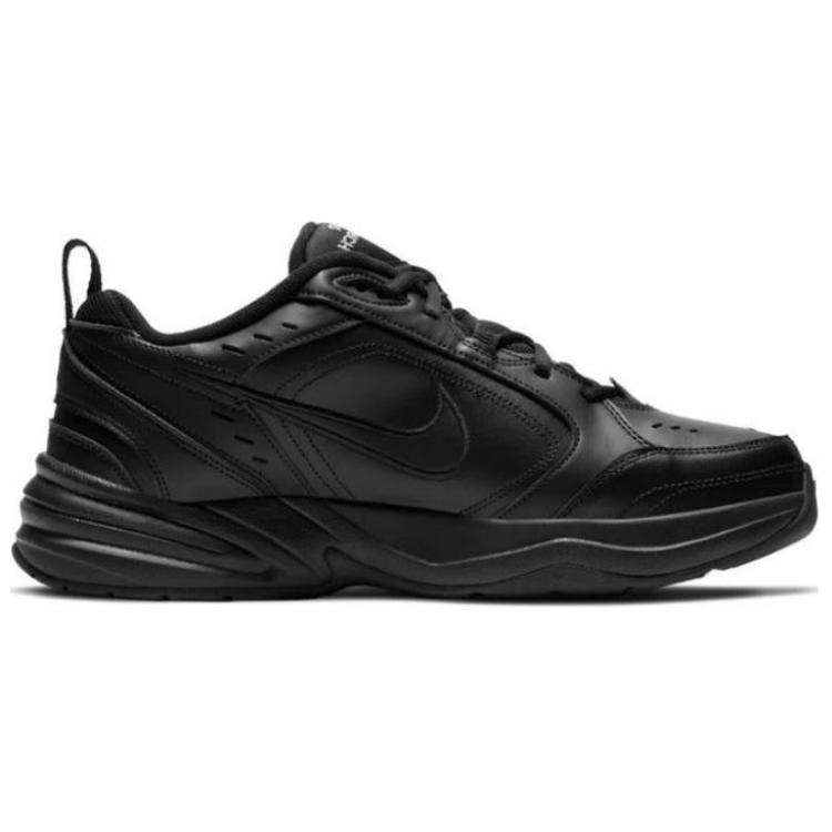 New Nike Air Monarch 4 'Triple Black' Sneakers 415445-001
