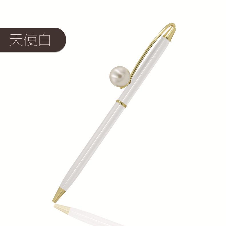 Creative Pearl Ballpoint Pen Pearl Embellishment Pen Holder Queen Scepter Metal Gift Advertising Pen Customization
