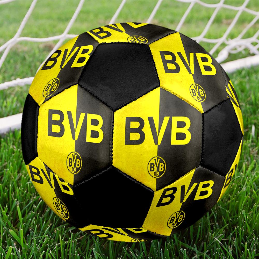 Pallone da Calcio Borussia Dortmund, colorato, adatto a tutte le età, cucito a macchina, materiale PVC, qualità da competizione, resistente e ad alto rimbalzo
