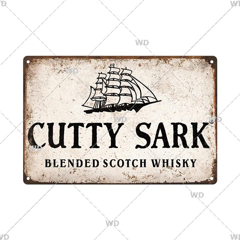 Whisky Marke Metall Vintage Blechschild Metallschild Dekorative Wandplakette Werbeschild Pub Bar Club Man Cave Dekor Wanddeko
