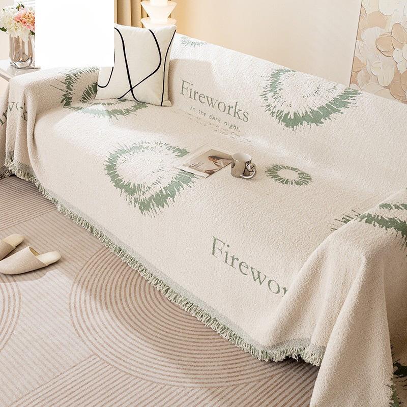 Simple Four Seasons Universal Sofa Cover Towel Sofa Cushion Elastic All Wrapped Cover Cover Winter Plush Non-Slip Sofa Cover