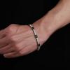 Prong Setting Two Tone Oval and Round CZ Tennis Bracelet Rhodium Plated Brass Luxury Couple Jewelry  Gift