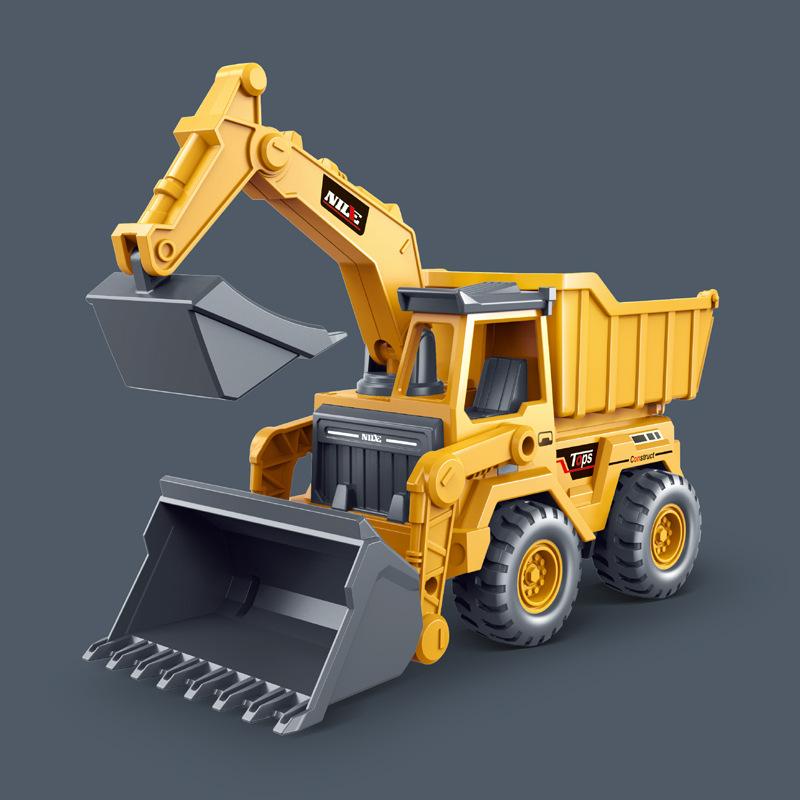 

Inertia Durable Plastic Excavator Children Toy With Simulated Functionality жовтий
