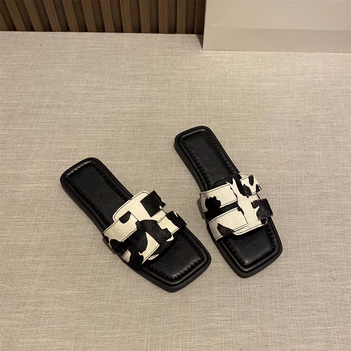 

Zapatillas de suela plana antideslizantes for mujer, сандалии Playa con punta abierta, дизайн Sexy a la moda, тапочки 38